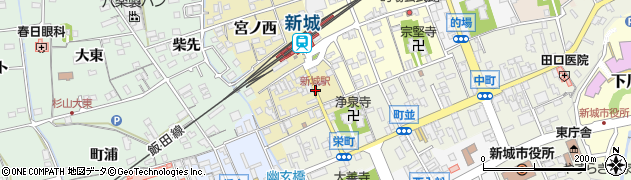 新城駅周辺の地図