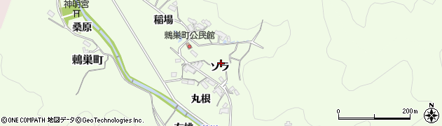 愛知県岡崎市鶇巣町（ソラ）周辺の地図