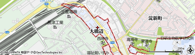 京都府久御山町（久世郡）大橋辺周辺の地図