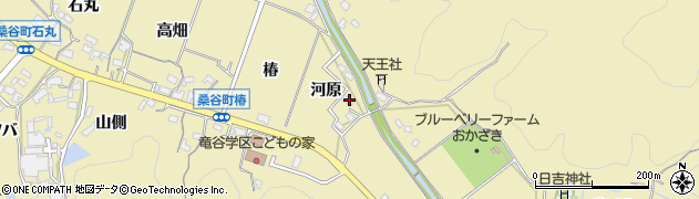 愛知県岡崎市桑谷町河原17周辺の地図