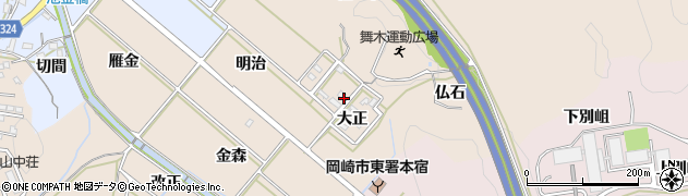 愛知県岡崎市舞木町（大正）周辺の地図