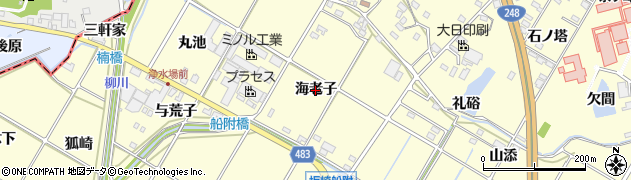 愛知県幸田町（額田郡）坂崎（海老子）周辺の地図