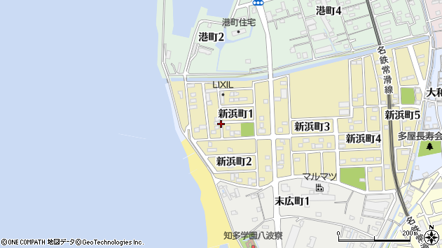 〒479-0847 愛知県常滑市新浜町の地図