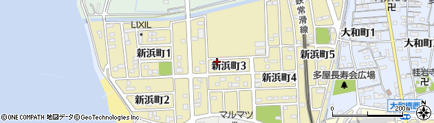 愛知県常滑市新浜町周辺の地図