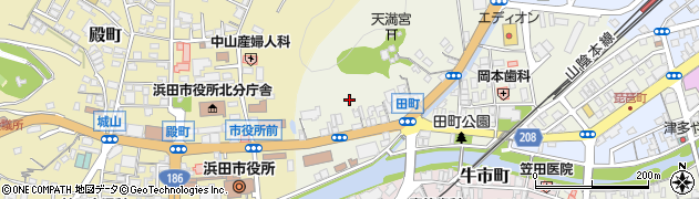 島根県浜田市田町周辺の地図