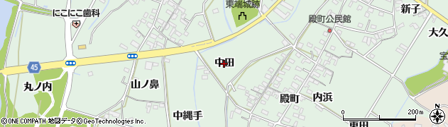 愛知県安城市東端町（中田）周辺の地図