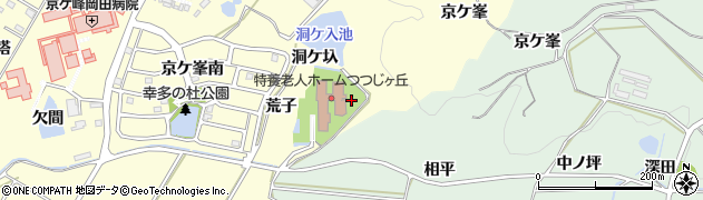 愛知県幸田町（額田郡）坂崎（七曲り）周辺の地図