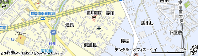 愛知県岡崎市福岡町菱田66周辺の地図
