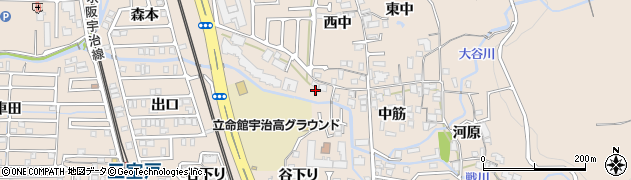京都府宇治市莵道籔里50周辺の地図