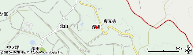 愛知県額田郡幸田町長嶺深田周辺の地図