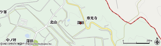 愛知県幸田町（額田郡）長嶺（深田）周辺の地図