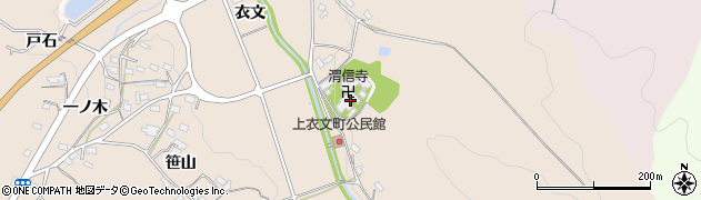 愛知県岡崎市上衣文町（神五鞍）周辺の地図