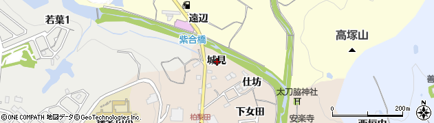 兵庫県川辺郡猪名川町柏梨田城見周辺の地図