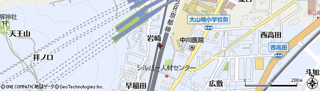 京都府大山崎町（乙訓郡）大山崎（岩崎）周辺の地図