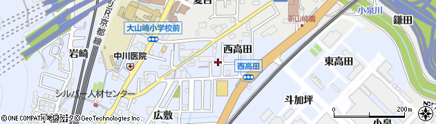 西高田公園周辺の地図