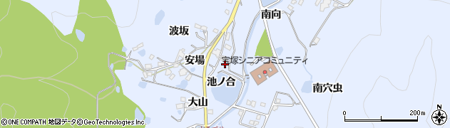 兵庫県宝塚市大原野（池ノ合）周辺の地図