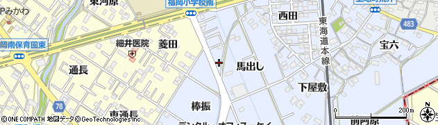 愛知県岡崎市上地町赤菱43周辺の地図
