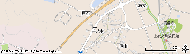 上衣文町周辺の地図