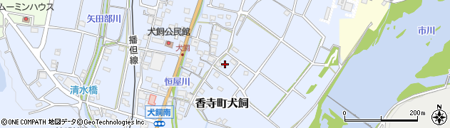 兵庫県姫路市香寺町犬飼周辺の地図
