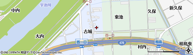 京都府久御山町（久世郡）西一口（新道裏）周辺の地図