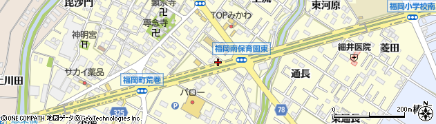 愛知県岡崎市福岡町（下高須）周辺の地図