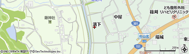 愛知県新城市杉山溝下周辺の地図