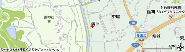 愛知県新城市杉山（溝下）周辺の地図