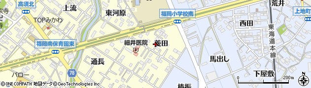 愛知県岡崎市福岡町菱田42周辺の地図
