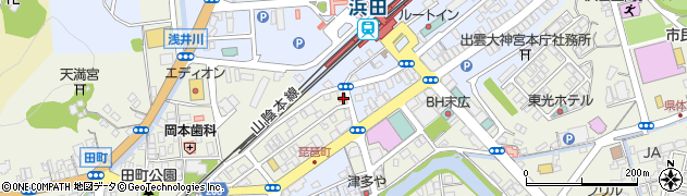 浜田駅前郵便局周辺の地図