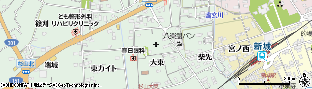 愛知県新城市杉山大東33周辺の地図