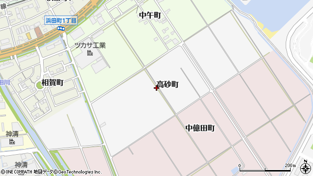 〒475-0036 愛知県半田市高砂町の地図