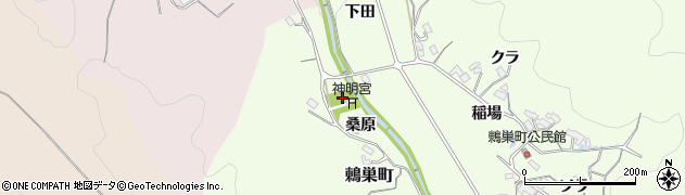 愛知県岡崎市鶇巣町（桑原）周辺の地図