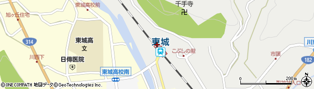 東城駅周辺の地図