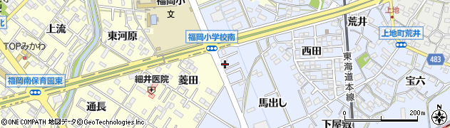 愛知県岡崎市上地町赤菱37周辺の地図