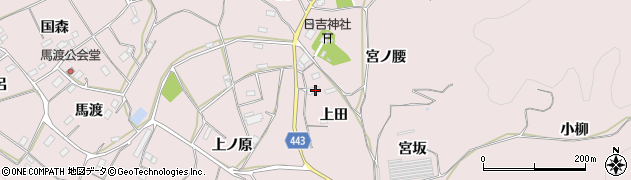 愛知県新城市日吉（上田）周辺の地図