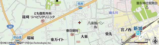 愛知県新城市杉山大東17周辺の地図