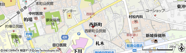 日本経済新聞　新城東部販売所周辺の地図