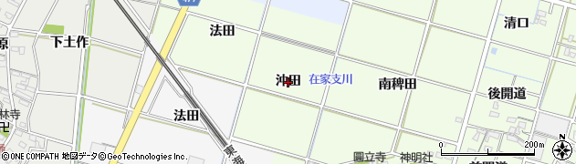 愛知県岡崎市上三ツ木町（沖田）周辺の地図