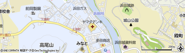 ヤマダデンキテックランド浜田港町店周辺の地図