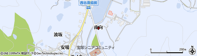 兵庫県宝塚市大原野南向周辺の地図