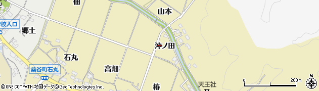 愛知県岡崎市桑谷町（沖ノ田）周辺の地図