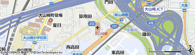 山崎郵便局集荷周辺の地図