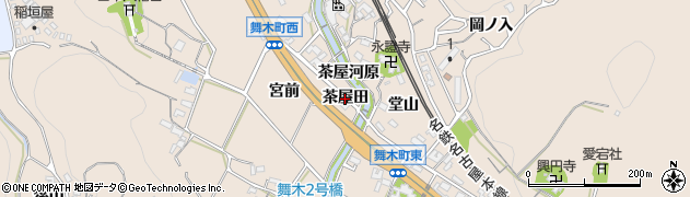 愛知県岡崎市舞木町（茶屋田）周辺の地図