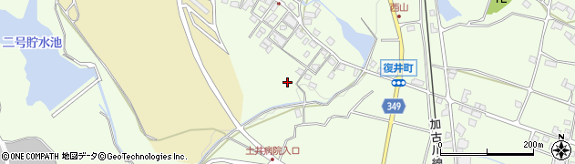 兵庫県小野市西山町周辺の地図