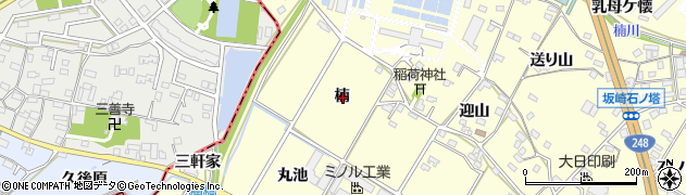愛知県額田郡幸田町坂崎楠周辺の地図