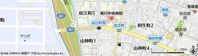 松江町西周辺の地図
