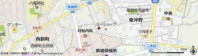 愛知県新城市沖野周辺の地図