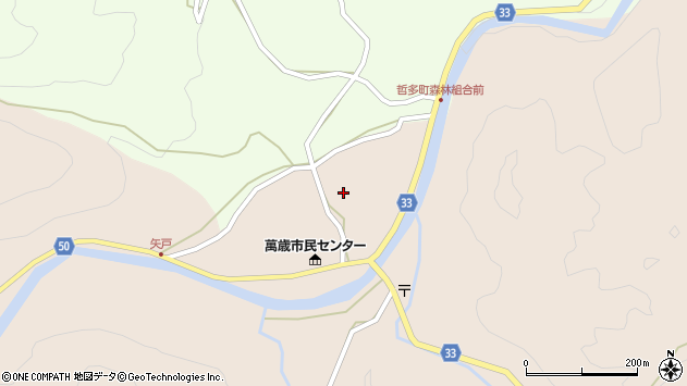 〒718-0306 岡山県新見市哲多町矢戸の地図