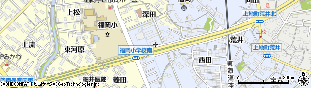 愛知県岡崎市上地町赤菱周辺の地図
