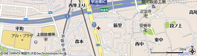 京都府宇治市莵道籔里23周辺の地図